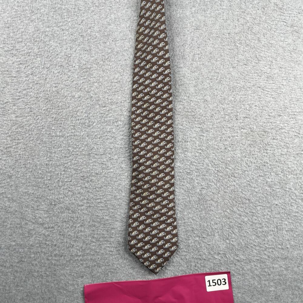 Frangi Neck Tie Silk F1 Race Car Print made In Italy